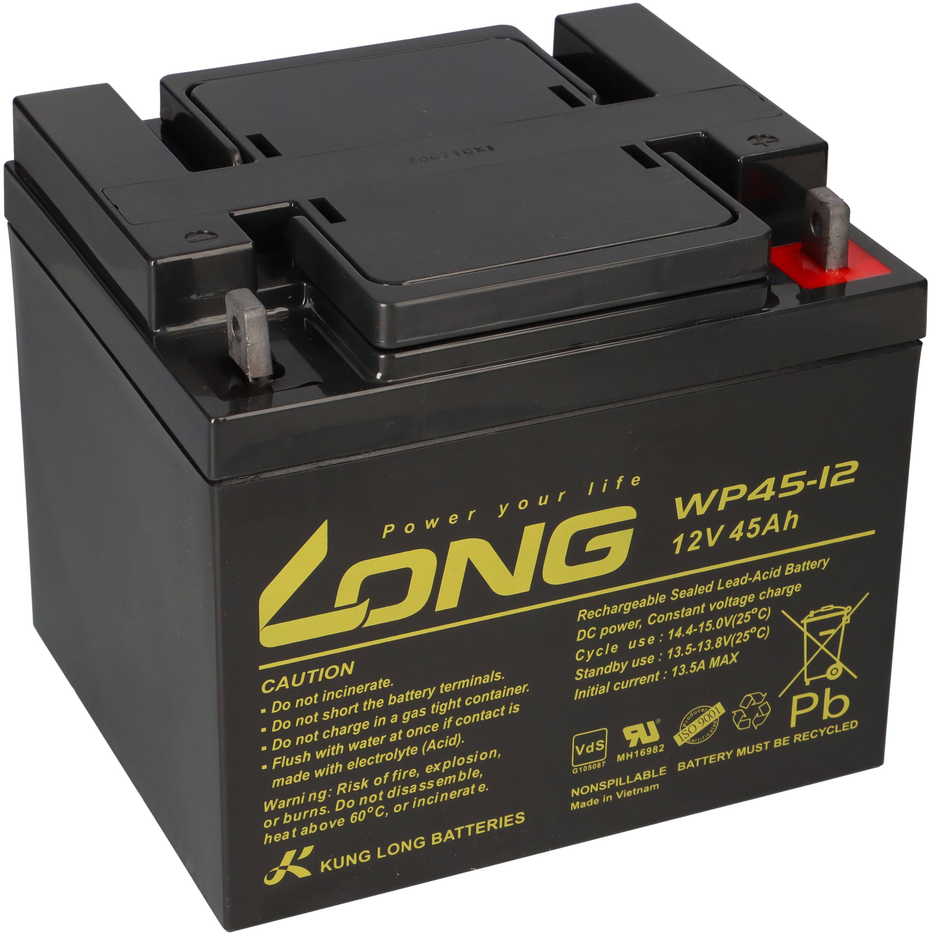 Kung Long WP45-12 12V 45Ah AGM Bleiakku M6 VdS