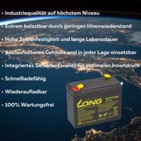 Kung Long Akku WP7-6S 6V 7Ah AGM Blei Vlies wartungsfrei 6Volt Kung Long Akku WP7-6S 6V 7Ah AGM Blei Vlies wartungsfrei 6Volt