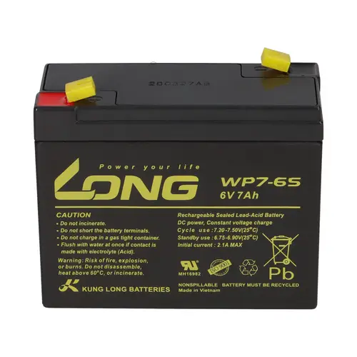 Kung Long Akku WP7-6S 6V 7Ah AGM Blei Vlies wartungsfrei 6Volt Kung Long Akku WP7-6S 6V 7Ah AGM Blei Vlies wartungsfrei 6Volt