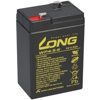 Kung Long Akku WP4.5-6 AGM Blei Vlies 6 Volt 4,5Ah mit Faston 4,8mm Kung Long Akku WP4.5-6 AGM Blei Vlies 6 Volt 4,5Ah mit Faston 4,8mm