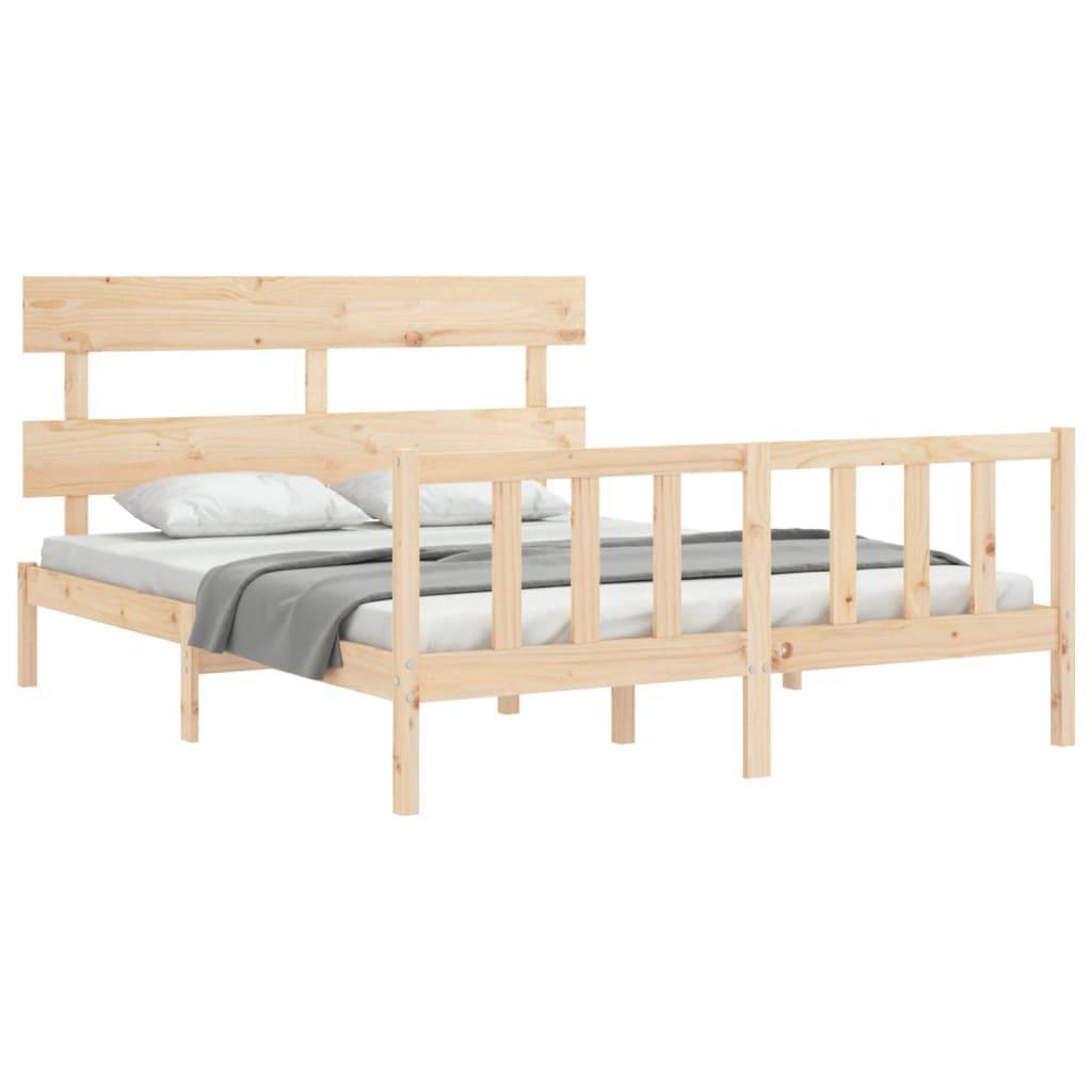 vidaXL Massivholzbett ohne Matratze 160x200 cm Kiefernholz