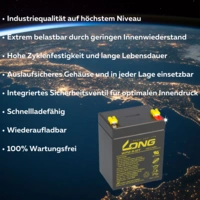 Kung Long WP2.9-12T 12V 2,9Ah AGM Blei Accu Bleiakku Batterie wartungsfrei Kung Long WP2.9-12T 12V 2,9Ah AGM Blei Accu Bleiakku Batterie wartungsfrei