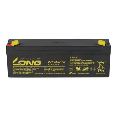 Kung Long WP2.2-12 12V 2,2Ah AGM Blei Batterie wartungsfrei VdS battery Kung Long WP2.2-12 12V 2,2Ah AGM Blei Batterie wartungsfrei VdS battery