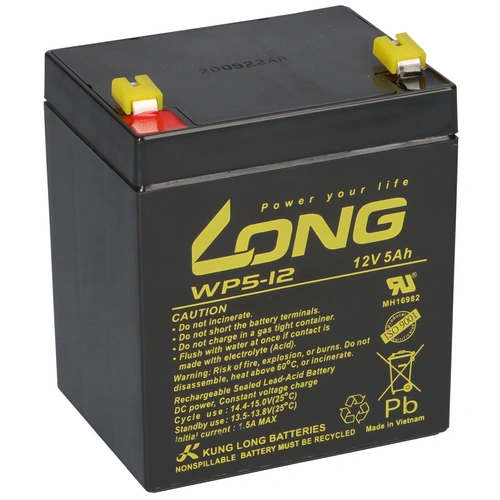 Kung Long Blei Akku 12V 5Ah WP5-12 Faston 4,8mm Kung Long Blei Akku 12V 5Ah WP5-12 Faston 4,8mm
