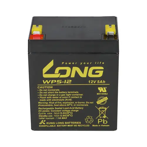 Kung Long Blei Akku 12V 5Ah WP5-12 Faston 4,8mm Kung Long Blei Akku 12V 5Ah WP5-12 Faston 4,8mm