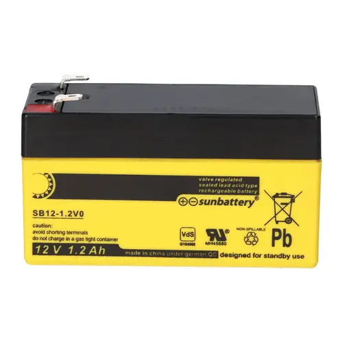 SUN Battery SB12-1.2V0 AGM Akku 12V 1,2Ah Blei-Akku mit VDS SUN Battery SB12-1.2V0 AGM Akku 12V 1,2Ah Blei-Akku mit VDS