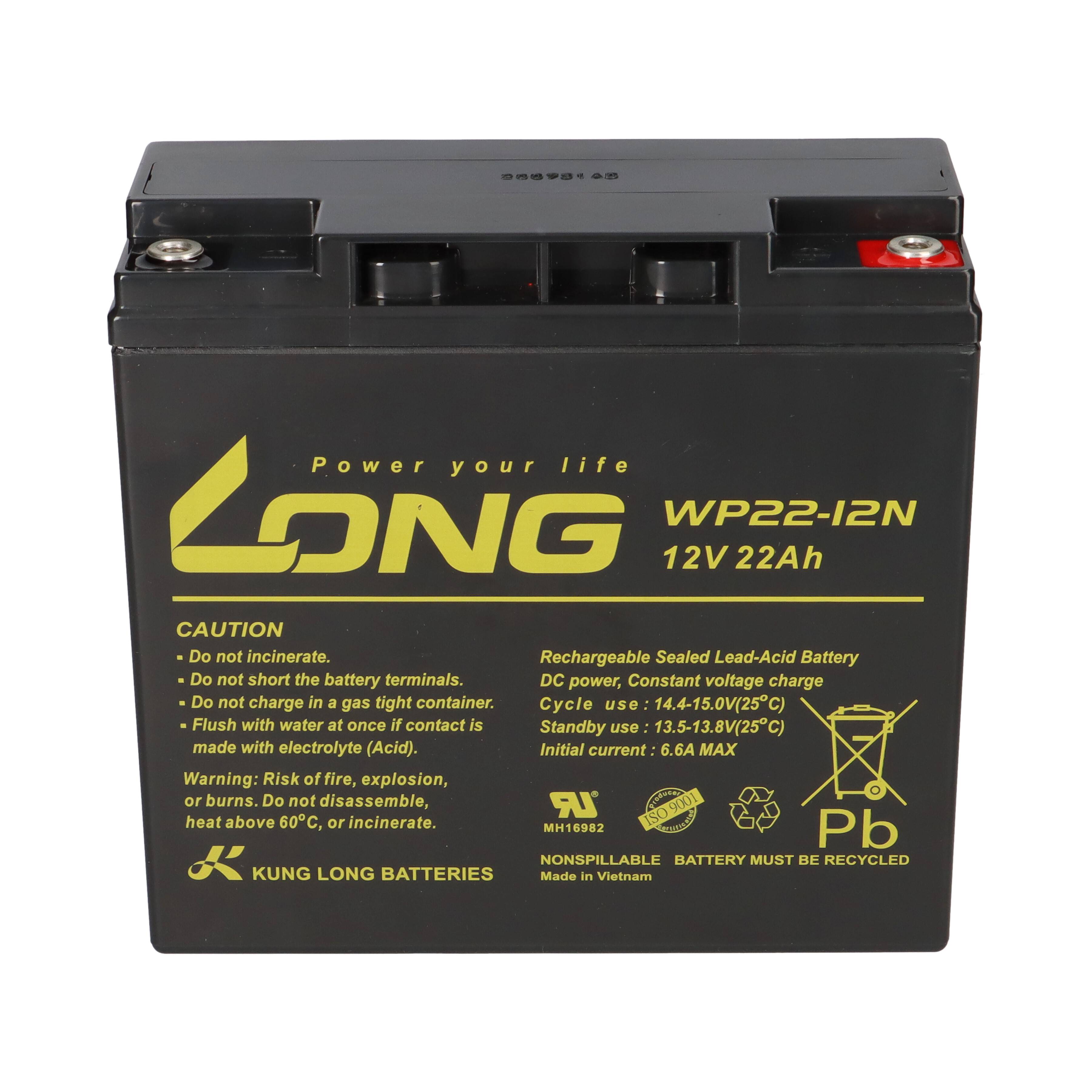 Kung Long WP22-12N 12V 22Ah AGM Bleiakku M5
