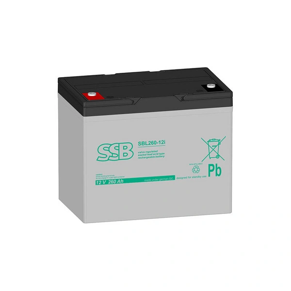 SSB Blei Akku SBL 260-12i(sh) AGM Batterie M8 Schraubanschluss - 12V 260Ah SSB Blei Akku SBL 260-12i(sh) AGM Batterie M8 Schraubanschluss - 12V 260Ah