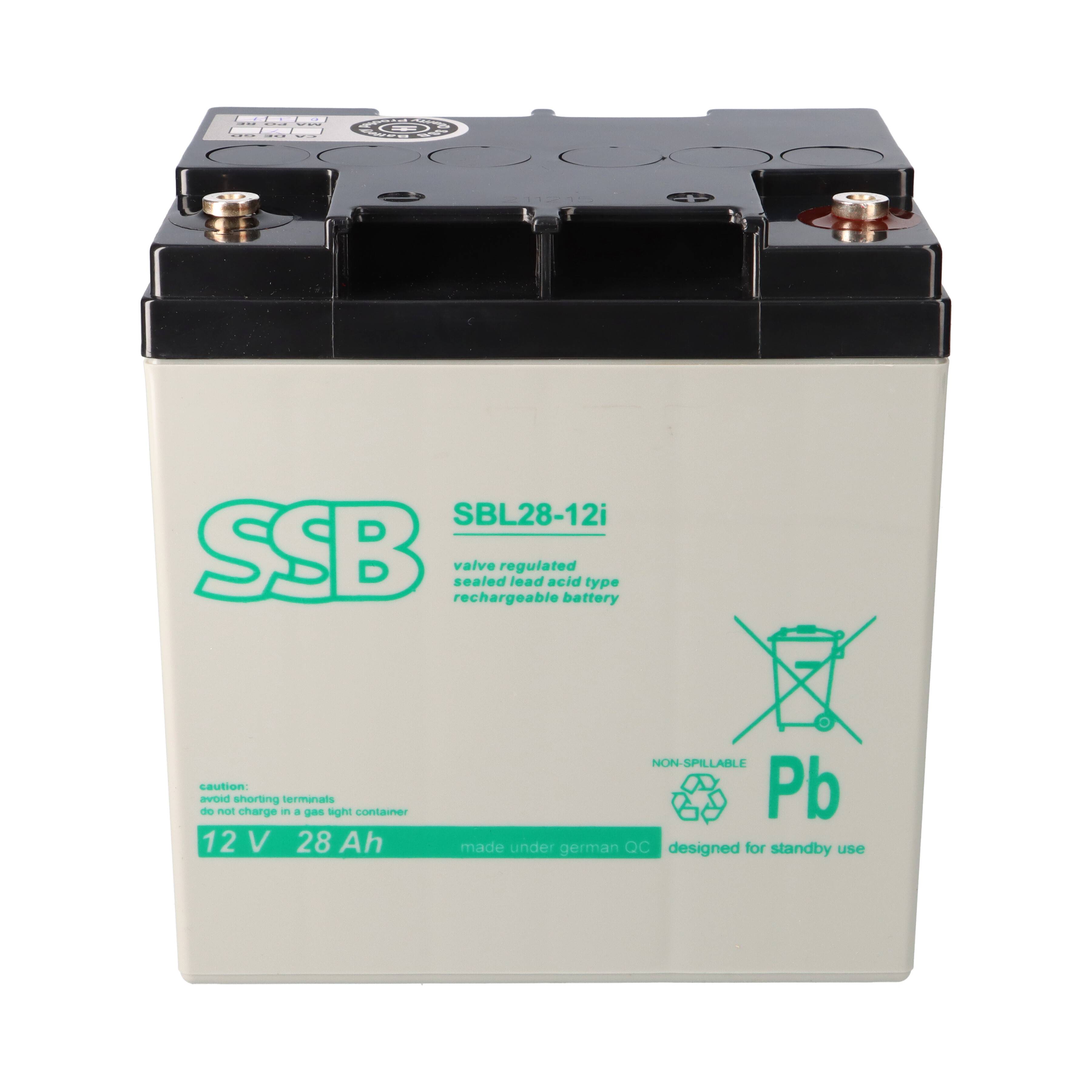 SSB Battery SBL28-12i AGM Bleiakku 12V 28Ah M5-Schraubanschluss