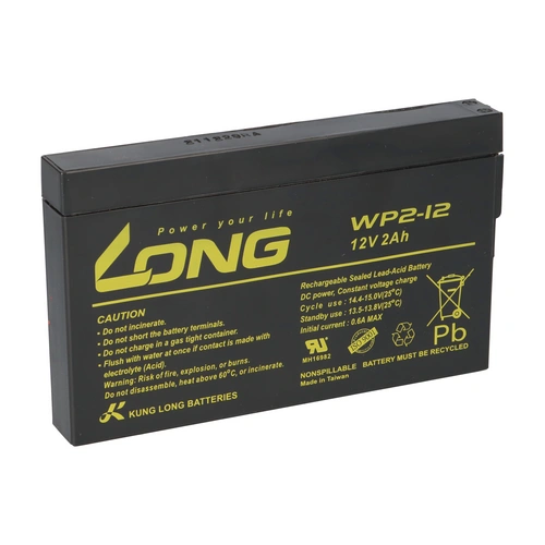 Kung Long WP2-12 12V 2Ah Blei AGM Akku Kung Long WP2-12 12V 2Ah Blei AGM Akku