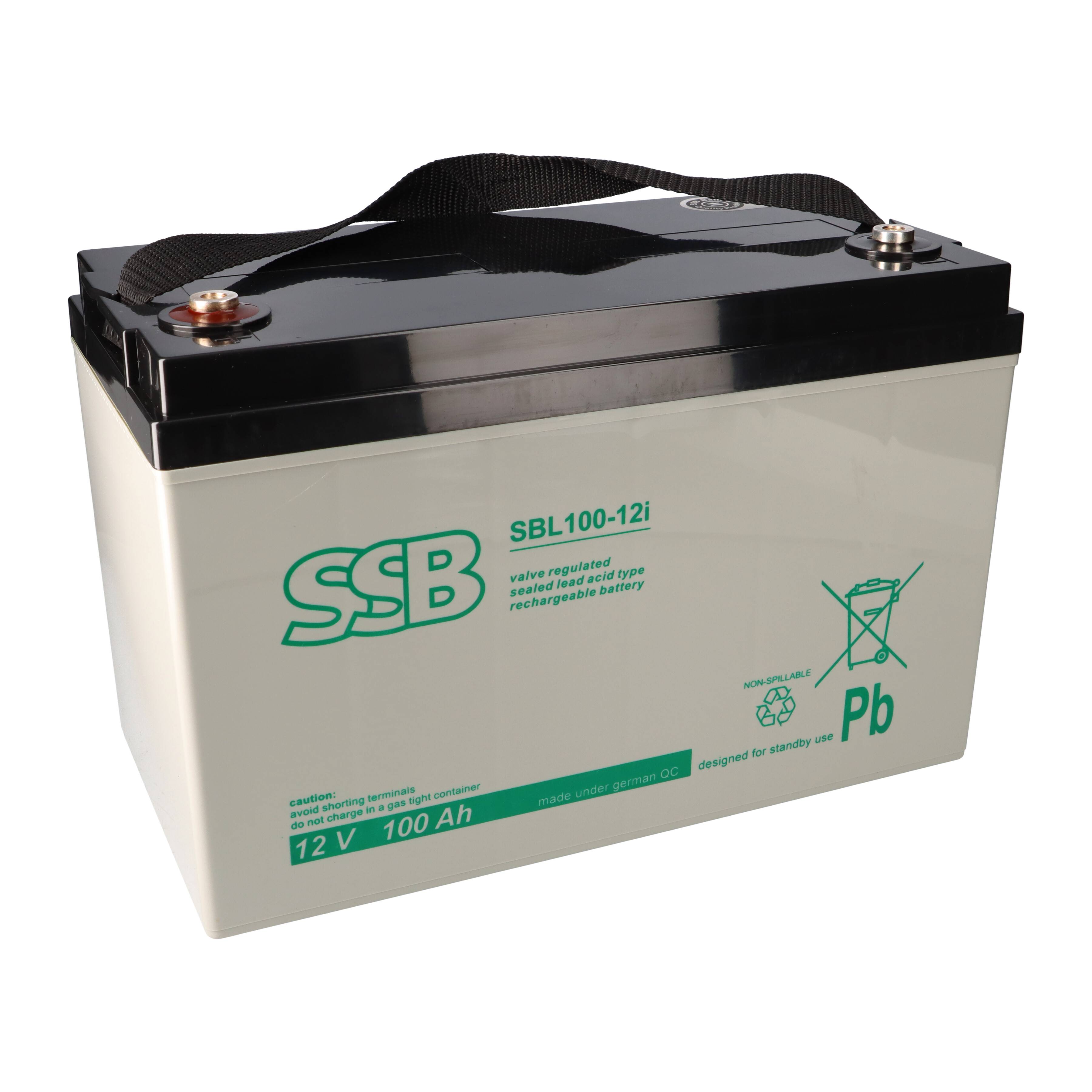 SSB Blei Akku SBL 100-12i(sh) AGM Batterie M8 Schraubanschluss - 12V 100Ah
