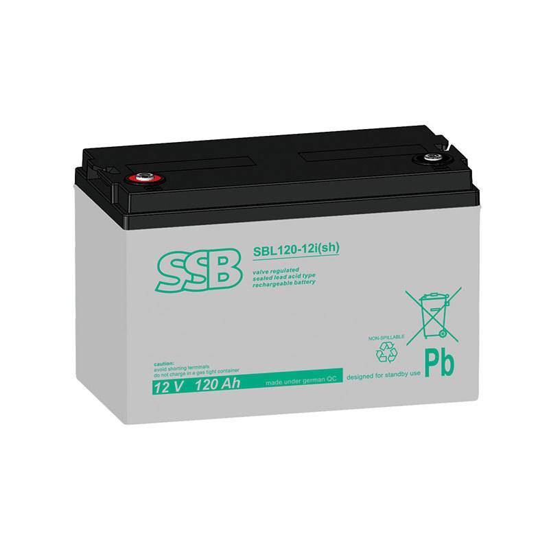 SSB Blei Akku SBL 120-12i(sh) AGM Batterie M8 Schraubanschluss - 12V 120Ah