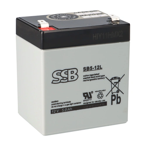SSB Blei Akku SB 5-12L AGM Batterie 6,3mm Faston- 12V 5Ah SSB Blei Akku SB 5-12L AGM Batterie 6,3mm Faston- 12V 5Ah