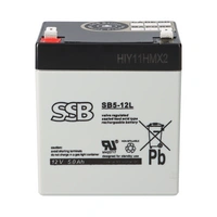 SSB Blei Akku SB 5-12L AGM Batterie 6,3mm Faston- 12V 5Ah SSB Blei Akku SB 5-12L AGM Batterie 6,3mm Faston- 12V 5Ah