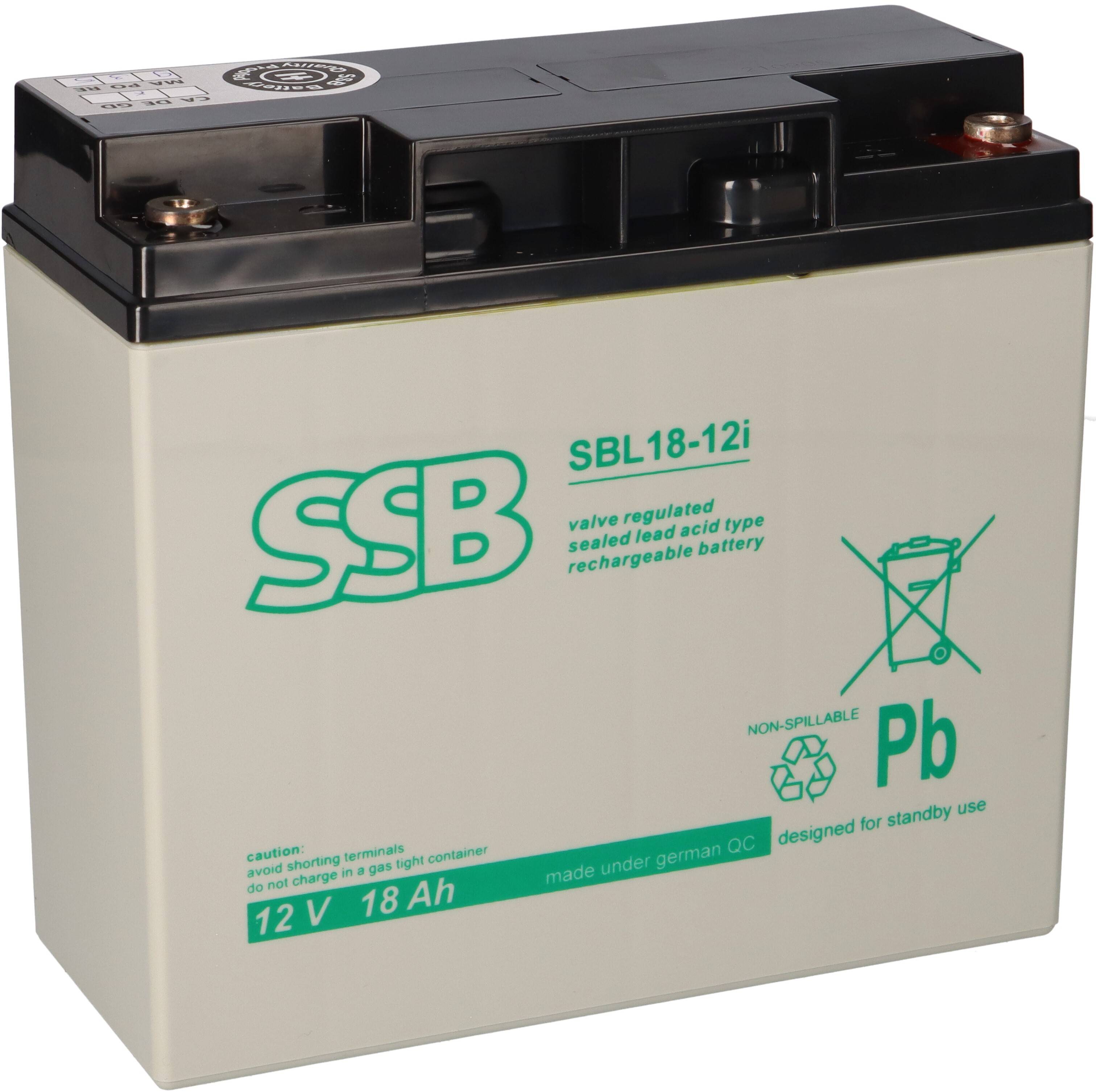 SSB Battery SBL18-12i AGM Bleiakku 12V 18Ah M5-Schraubanschluss