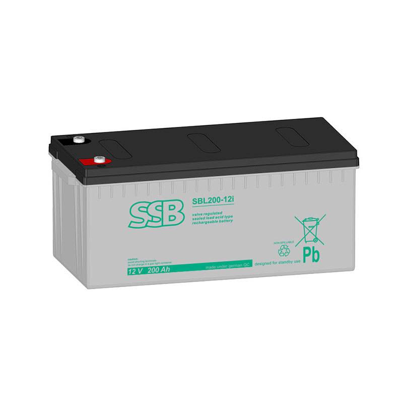 SSB Blei Akku SBL 200-12i AGM Batterie M8 Schraubanschluss - 12V 200Ah