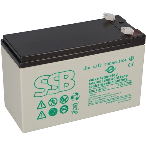 SSB Blei Akku SBL 7.2-12L 12V 7.2Ah 6,3mm Faston SSB Blei Akku SBL 7.2-12L 12V 7.2Ah 6,3mm Faston