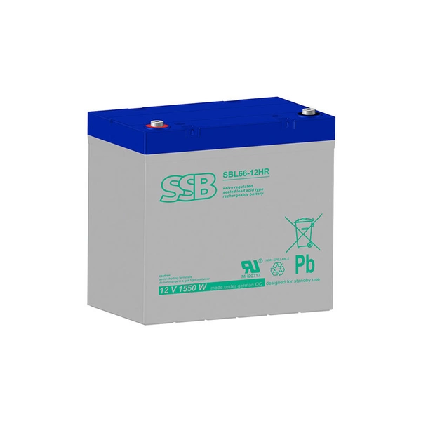 SSB Blei Akku SBL 66-12HR AGM Batterie M6 Schraubanschluss - 12V 1636,2W SSB Blei Akku SBL 66-12HR AGM Batterie M6 Schraubanschluss - 12V 1636,2W