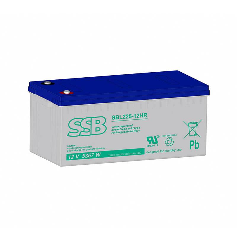 SSB Blei Akku SBL 225-12HR AGM Batterie M8 Schraubanschluss - 12V 5367W