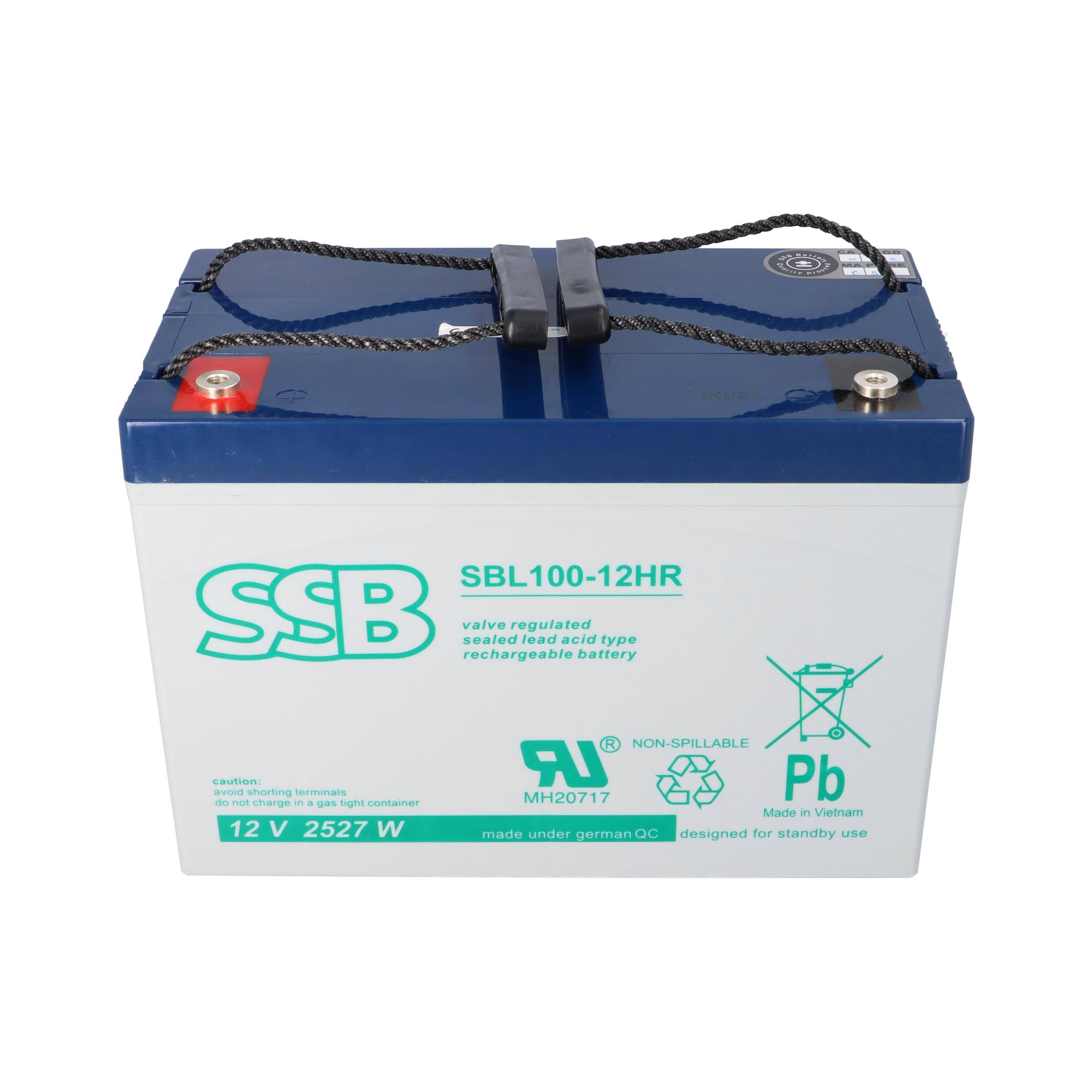 SSB Blei Akku SBL 100-12HR AGM Batterie M8 Schraubanschluss - 12V 2725,8W