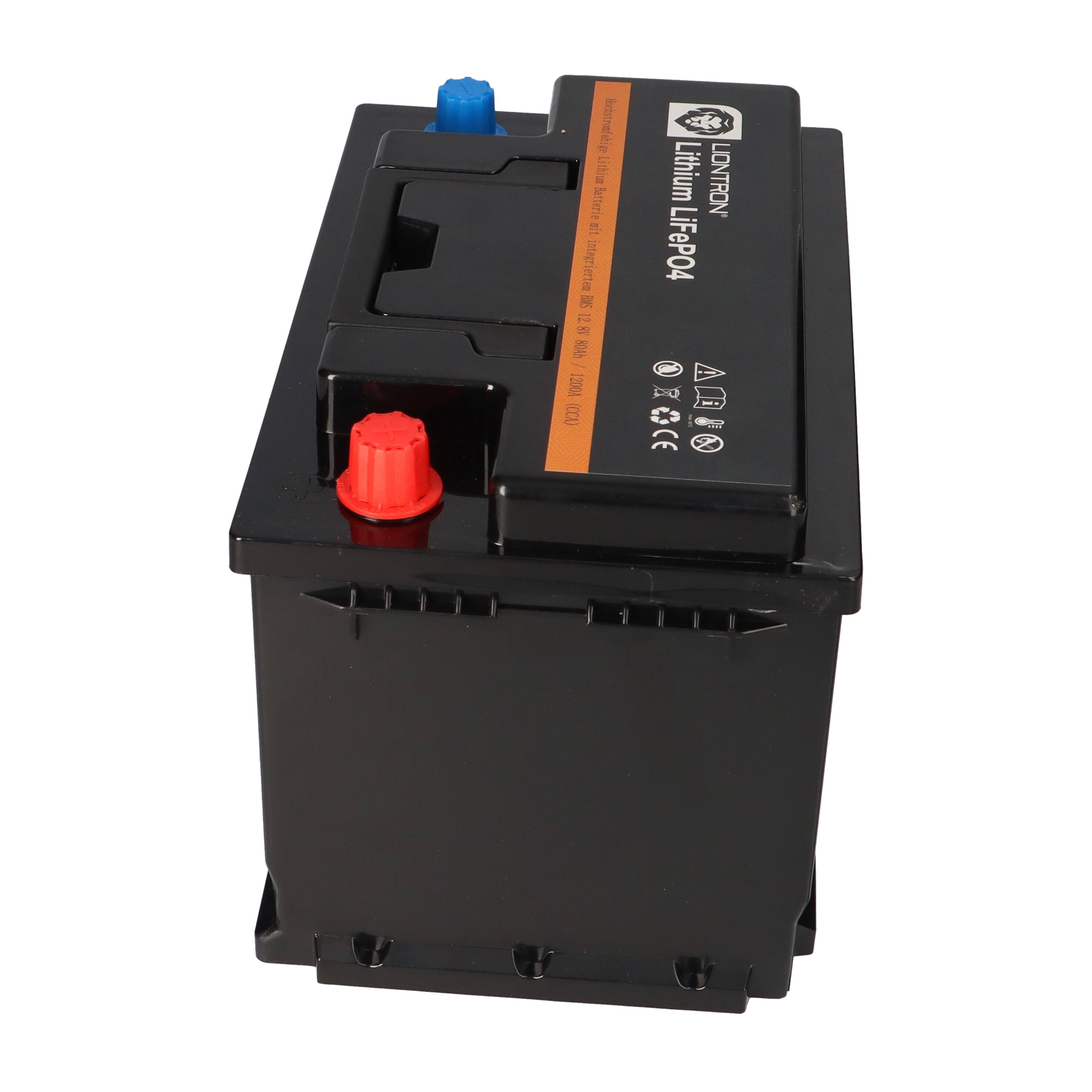 LIONTRON LiFePO4 Akku 12,8V 80Ah HighCurrent 1200 A CCA mit BMS