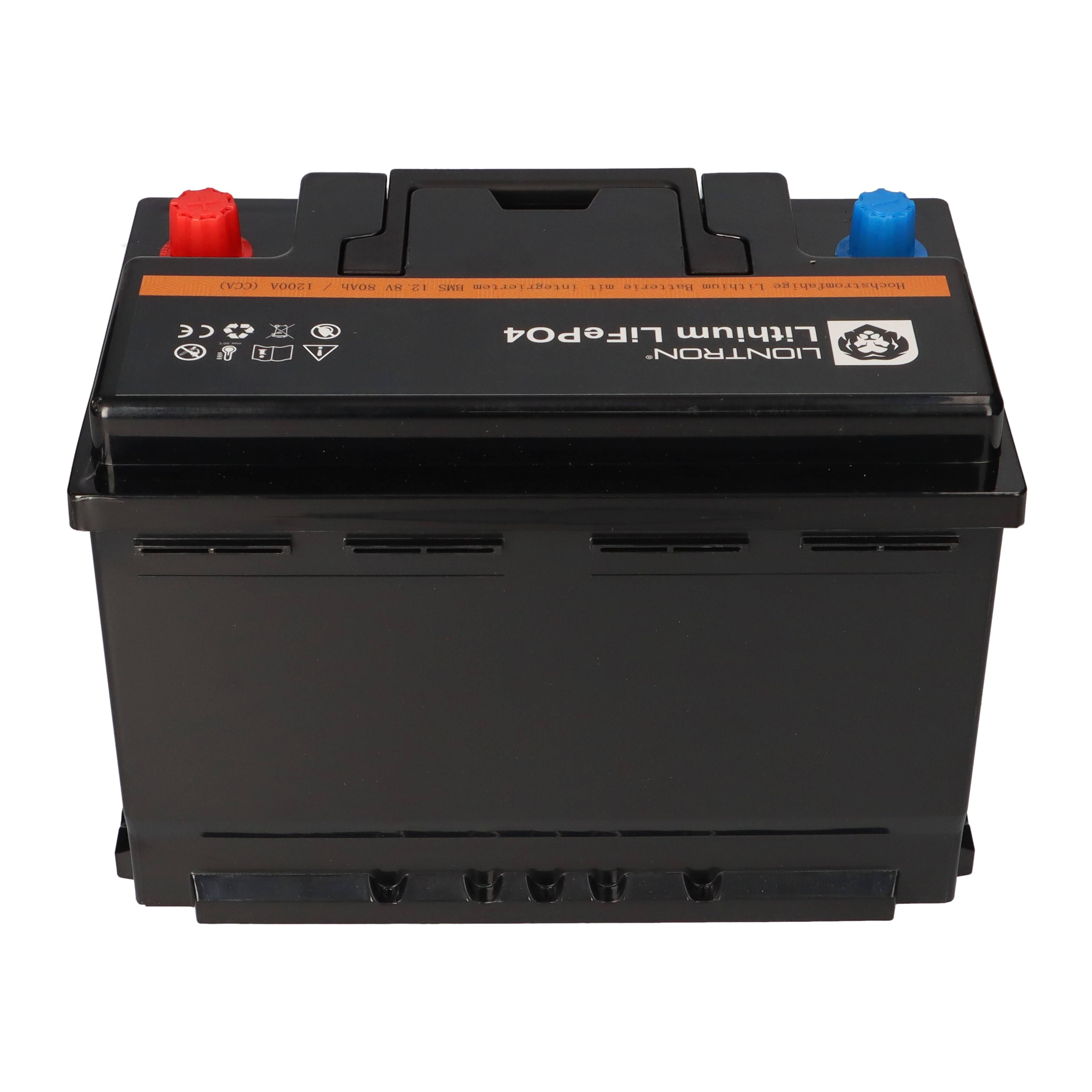 LIONTRON LiFePO4 Akku 12,8V 80Ah HighCurrent 1200 A CCA mit BMS