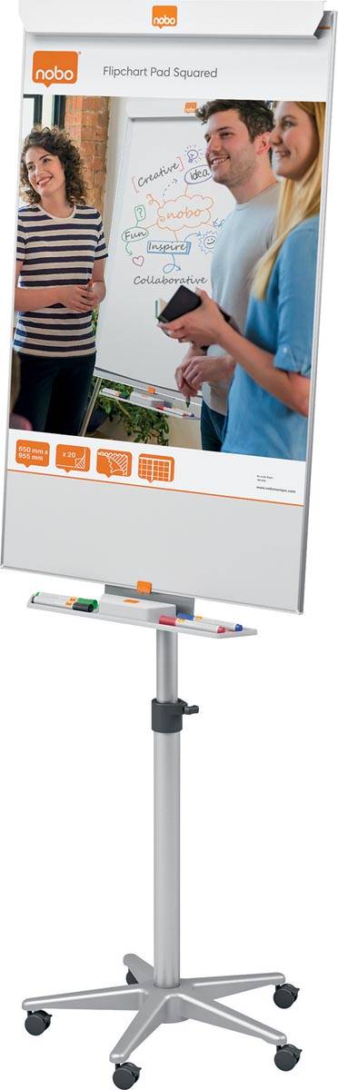 nobo Flipchart Mobil Stahl Nano Clean, magnethaftend, weiß