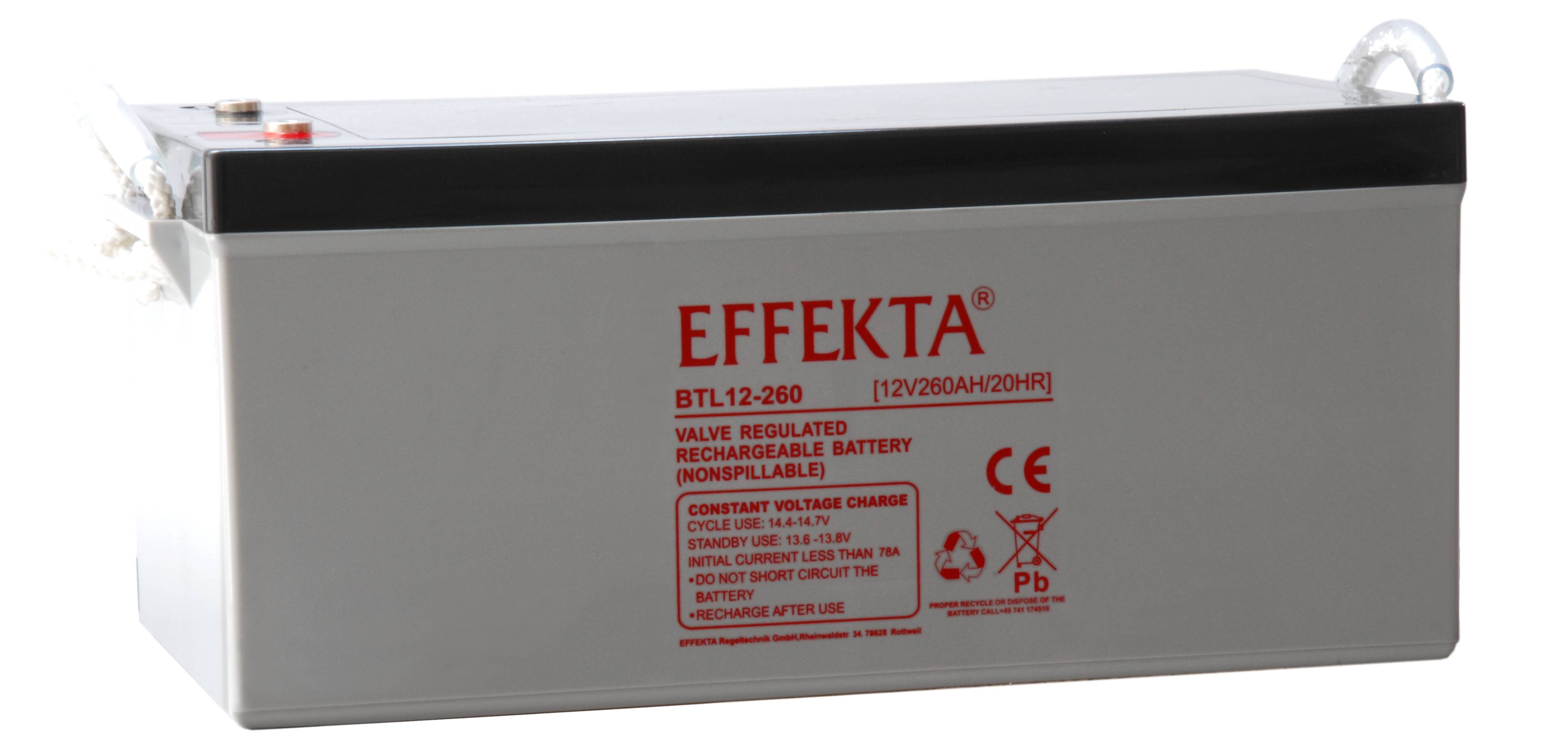 Effekta BTL 12-260 Blei-Vlies Akku AGM VRLA 12V 260Ah