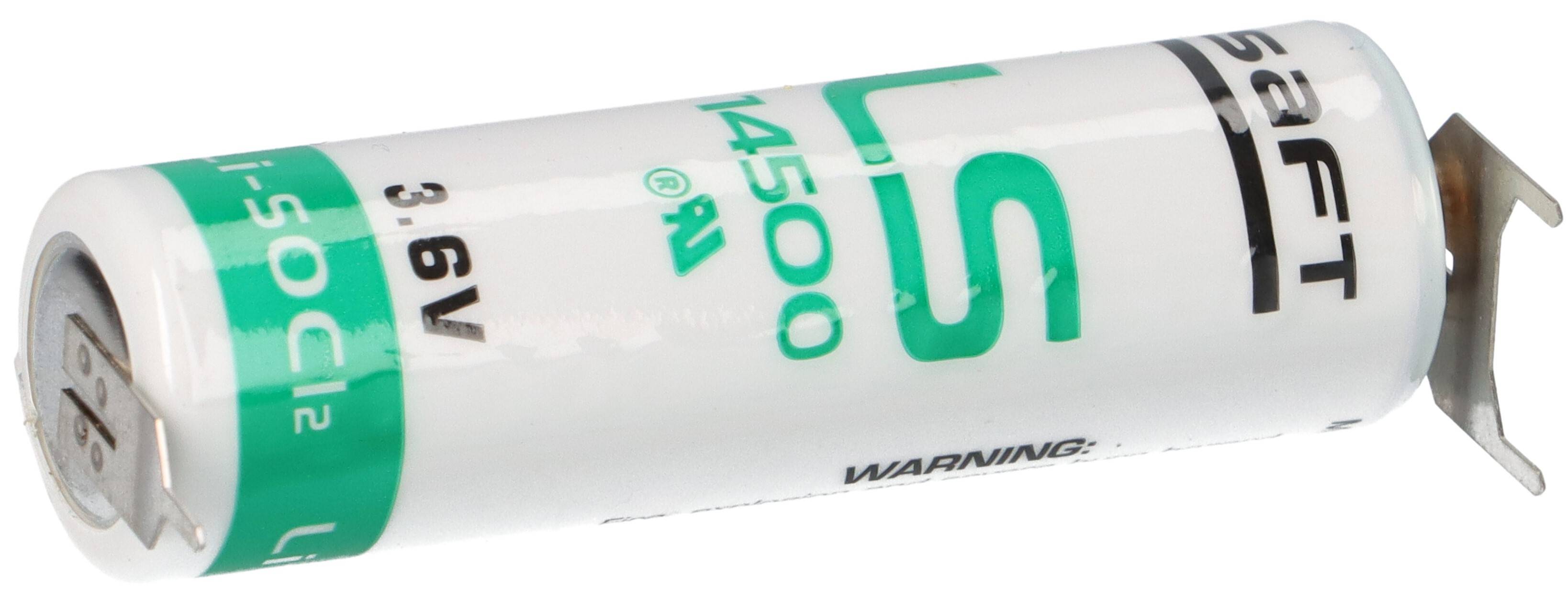 Saft Lithium 3,6V Batterie LS14500-3PF AA - pin ++/-