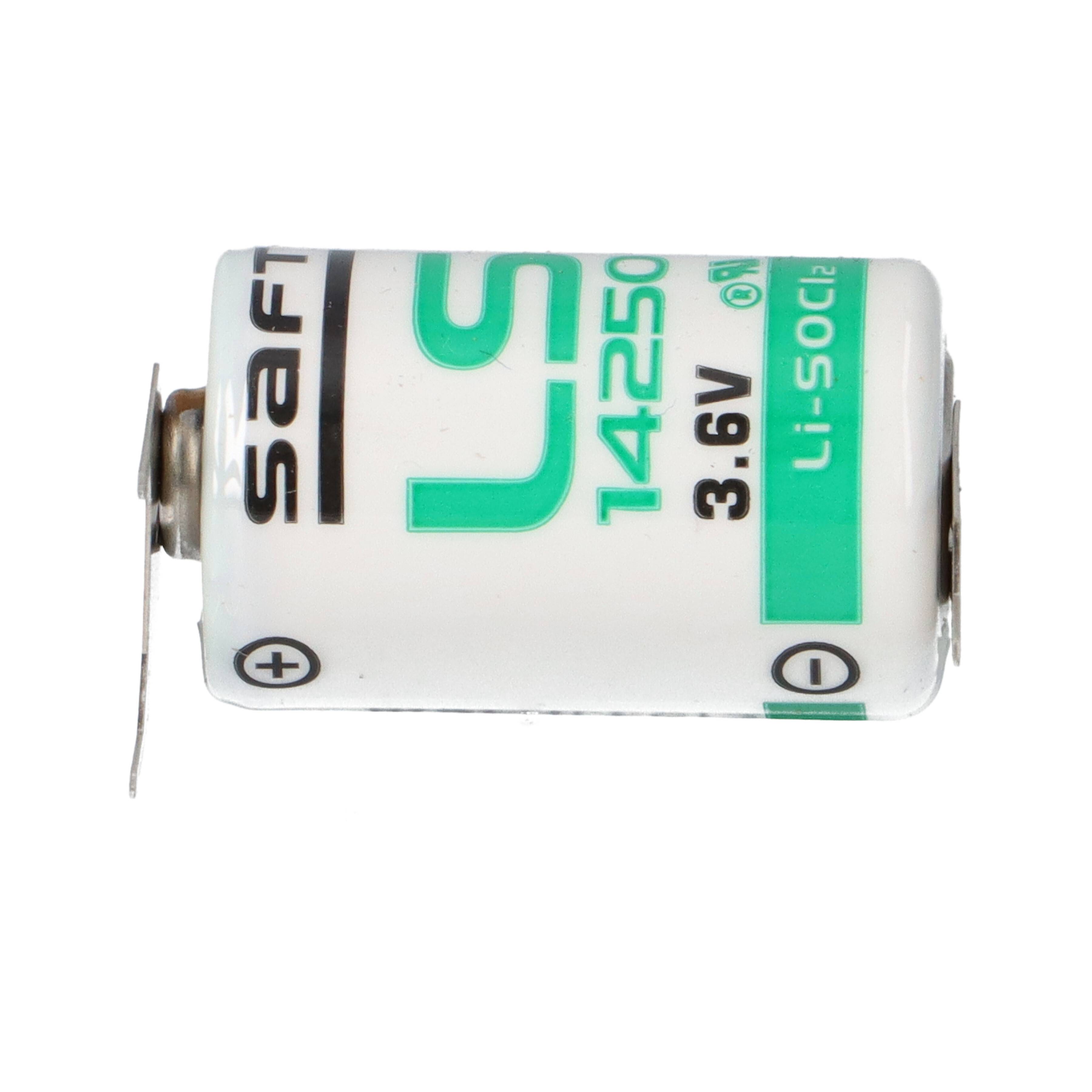 Saft LS14250-3PF 3,6V 1,2Ah 1/2AA Li-SOCl₂ – 3 Printpins ++/-