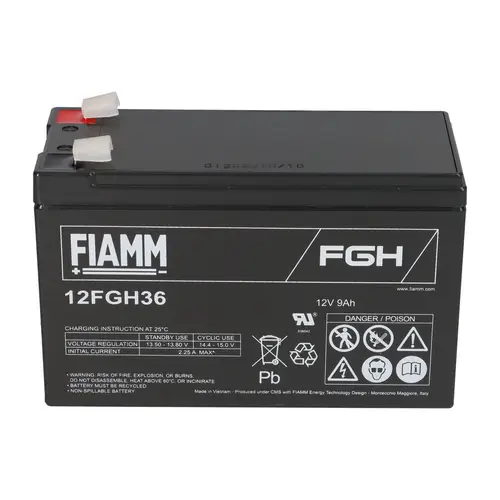 Fiamm Blei-Akku 12FGH36 Pb 12V / 9Ah Faston 6,3 Fiamm Blei-Akku 12FGH36 Pb 12V / 9Ah Faston 6,3