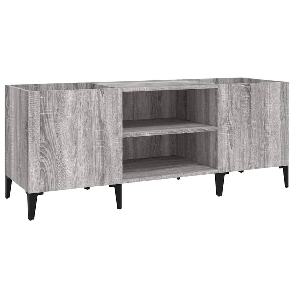 vidaXL Plattenschrank Grau Sonoma 121x38x48 cm Holzwerkstoff