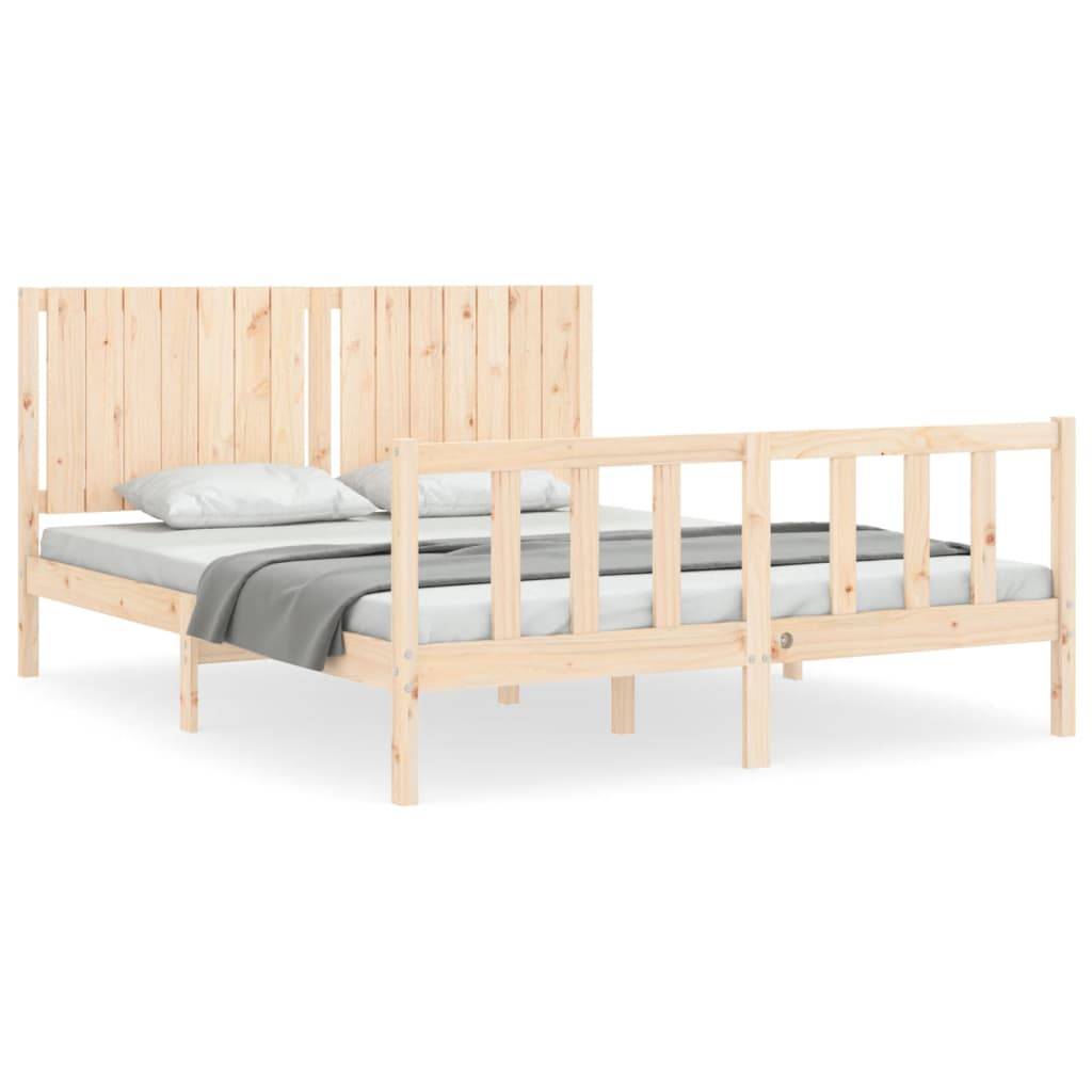 vidaXL Massivholzbett ohne Matratze 160x200 cm Kiefernholz