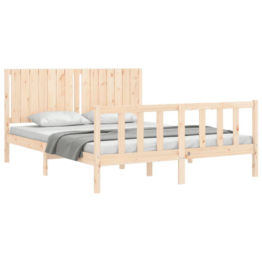 vidaXL Massivholzbett ohne Matratze 160x200 cm Kiefernholz