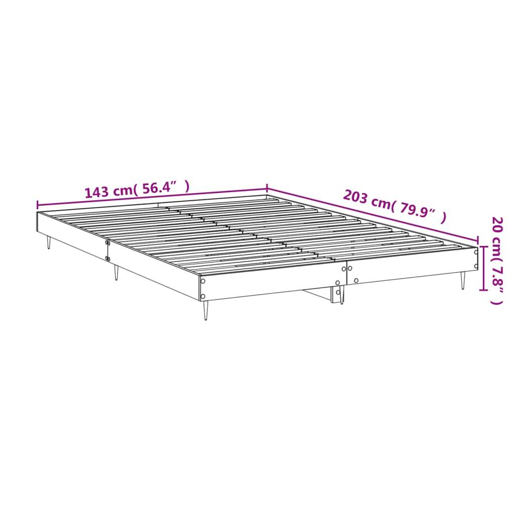 vidaXL Bettgestell ohne Matratze Sonoma-Eiche 140x200 cm Holzwerkstoff