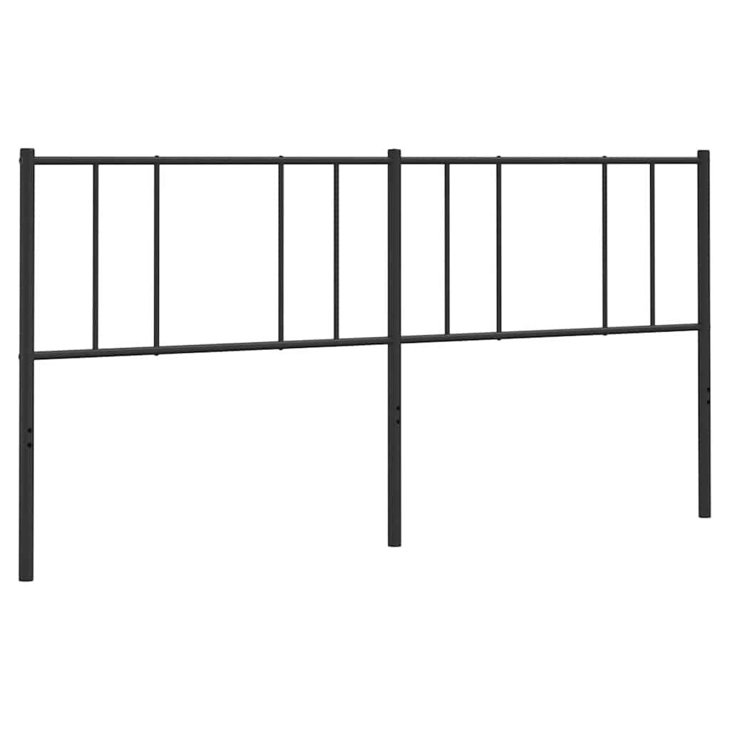 vidaXL Kopfteil Metall Schwarz 180 cm