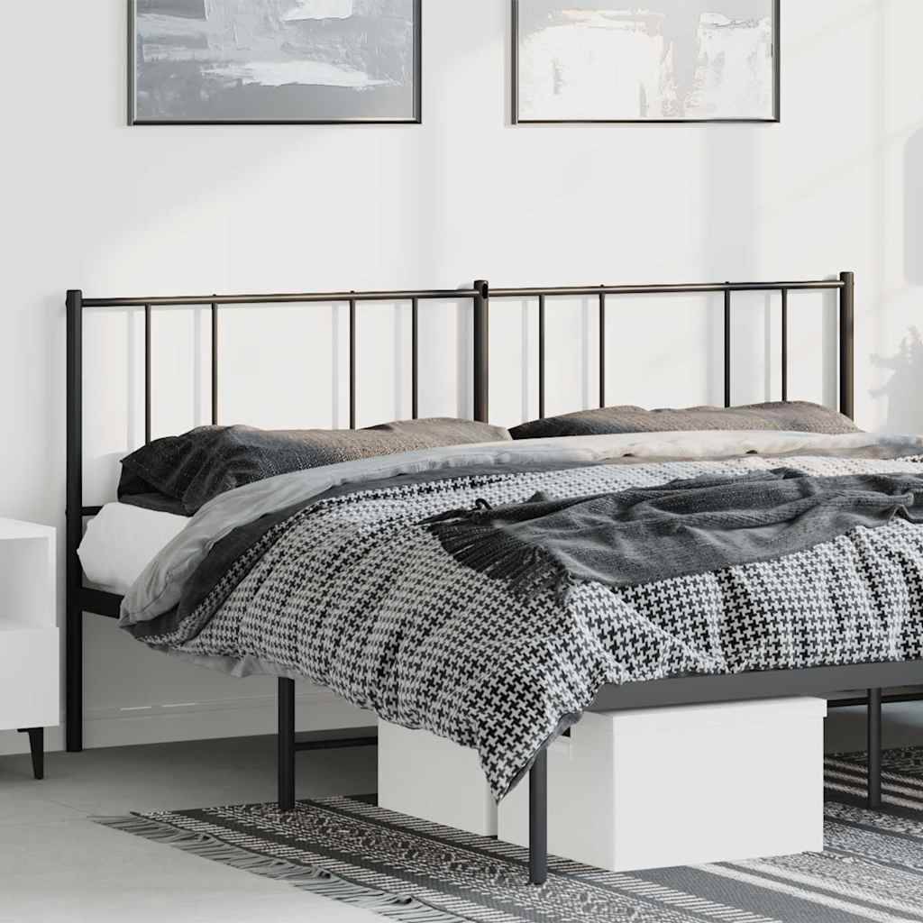 vidaXL Kopfteil Metall Schwarz 180 cm