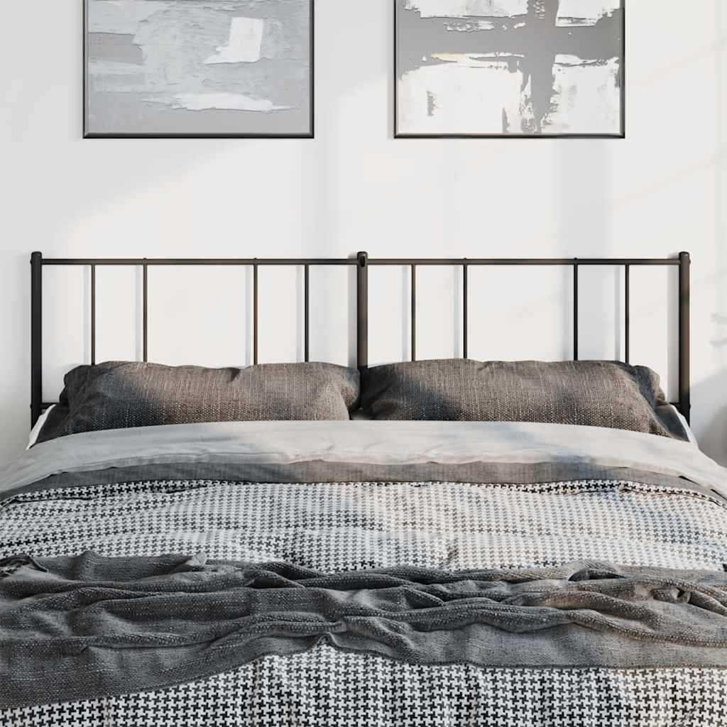 vidaXL Kopfteil Metall Schwarz 180 cm
