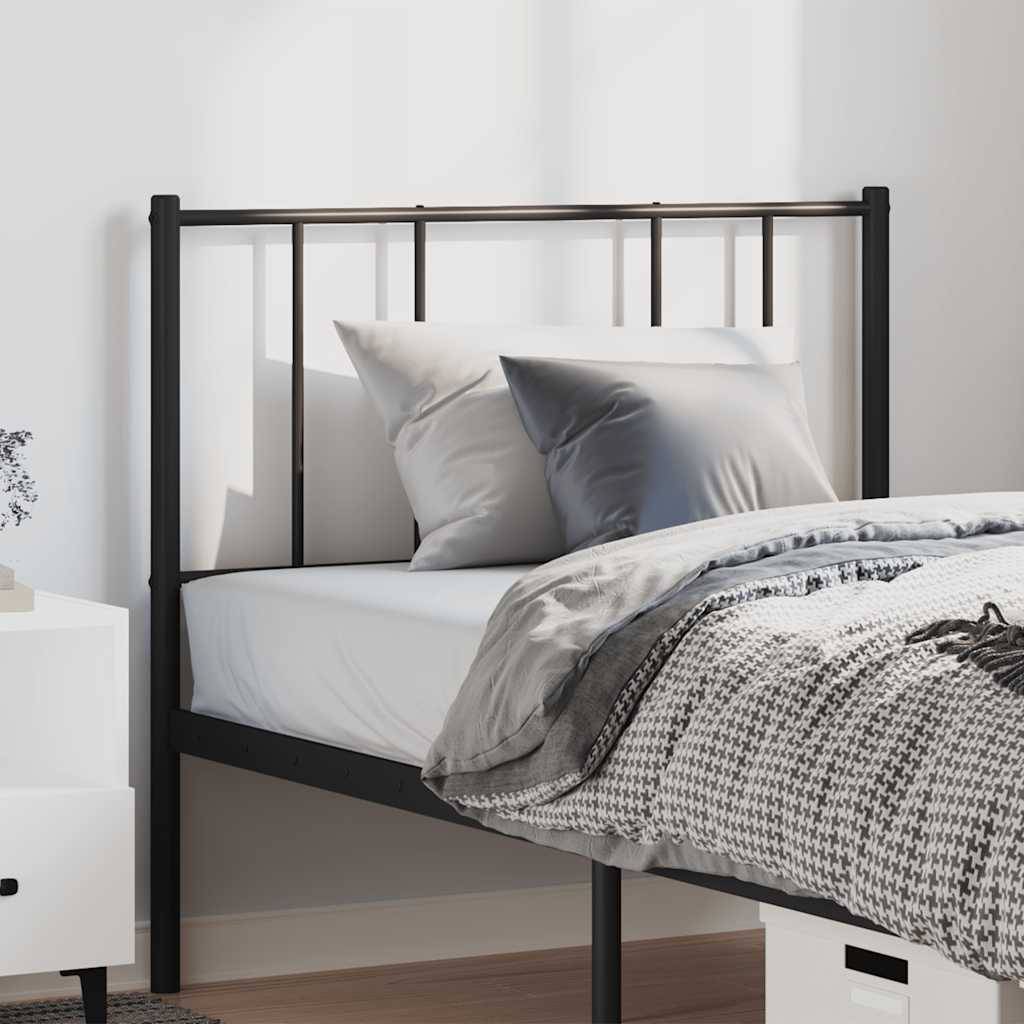 vidaXL Kopfteil Metall Schwarz 100 cm