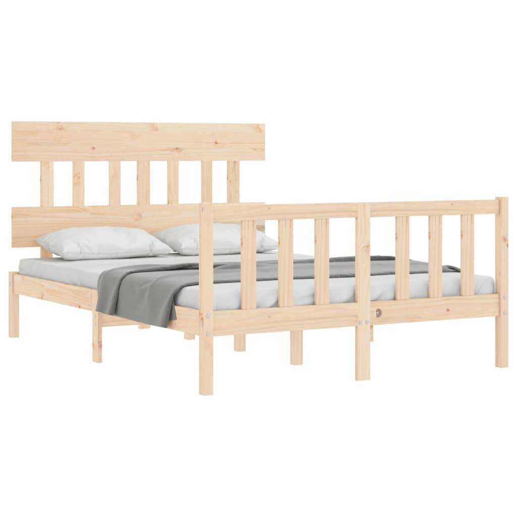 vidaXL Massivholzbett ohne Matratze 140x200 cm Kiefernholz