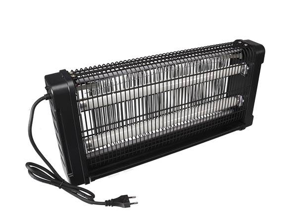 Perel Insektenvernichter, elektrisch, UV-LED, Hochspannungsgitter 2800 V, abnehmbare Auffangschale, 100 m², Schwarz