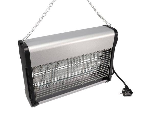 Perel Insektenvernichter, elektrisch, UV-LED, Hochspannungsgitter 2800 V, abnehmbare Auffangschale, 80 m², Metall