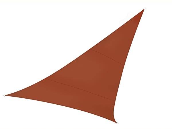 Perel Sonnensegel, wasserabweisend, 5 x 5 x 5 m, 160 g/m², Polyester, Dreieck, Terracotta