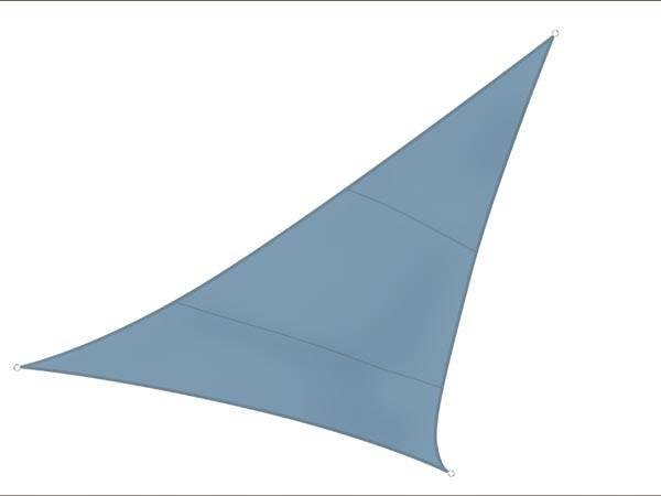 Perel Sonnensegel, wasserabweisend, 5 x 5 x 5 m, 160 g/m², Polyester, Dreieck, Hellgrau