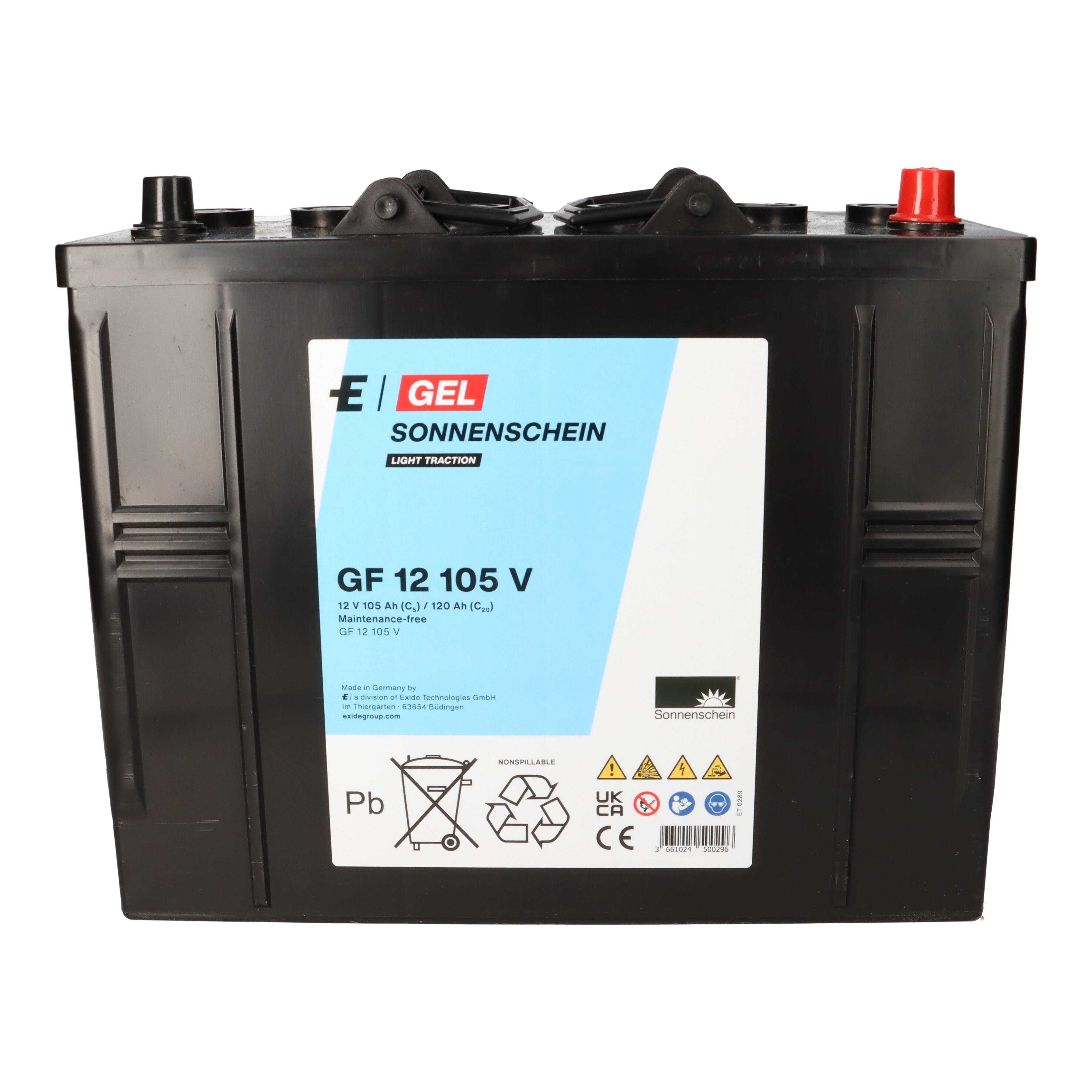 Exide Sonnenschein GF 12 105 V 12V 105Ah dryfit Gel Industriebatterie