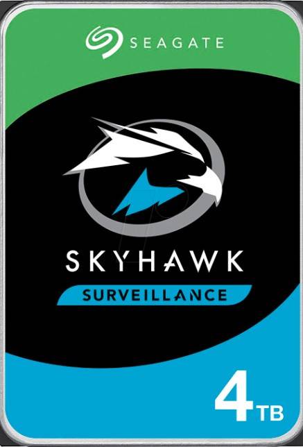 Seagate SkyHawk™ 4TB Interne Festplatte 8.9cm (3.5 Zoll) SATA III ST4000VX016 Bulk