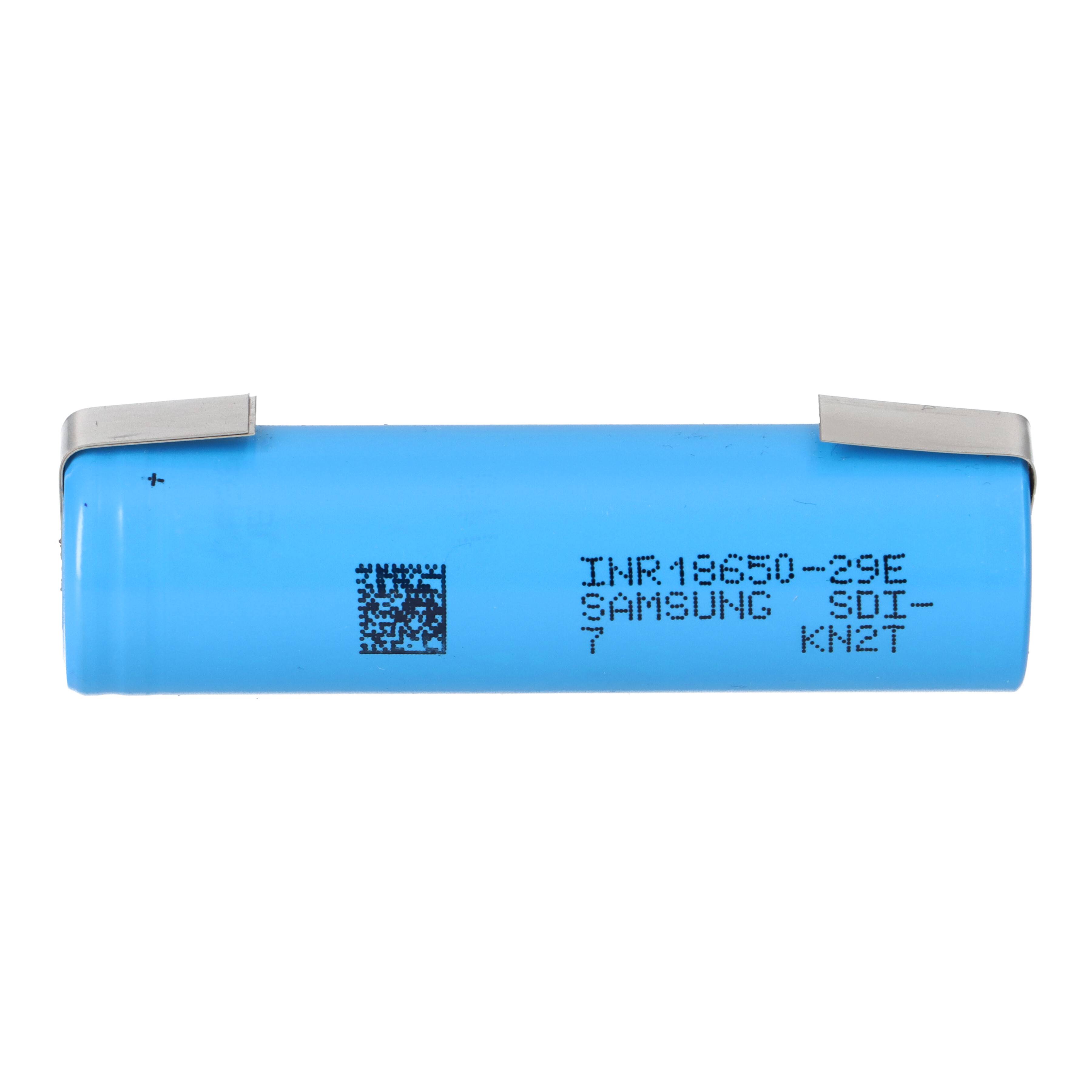 INR18650-29E Industriezelle 2900mAh E7 3,6V U-Lötfahne
