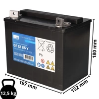 Exide Sonnenschein GF 12 025 Y G dryfit Blei Gel Antriebsbatterie 12V 25Ah Exide Sonnenschein GF 12 025 Y G dryfit Blei Gel Antriebsbatterie 12V 25Ah