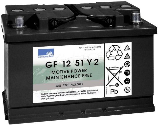 Exide Sonnenschein GF 12 051 Y G1 dryfit Blei Gel Antriebsbatterie 12V 56Ah (5h) VRLA