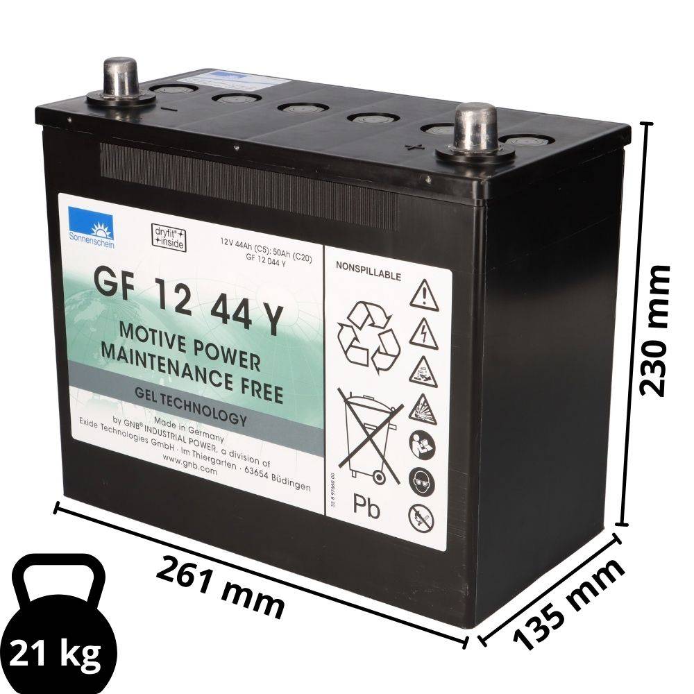 Exide Sonnenschein GF 12 044 Y 12V 44Ah dryfit Gel Traktionsbatterie